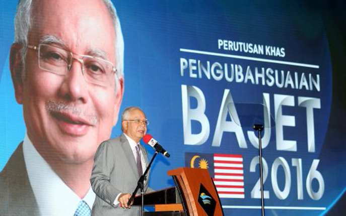 PUTRAJAYA 28 JANUARY 2016. Perdana Menteri, Datuk Seri Najib Razak berucap di Perutusan Khas Pengubahsuaian Bajet 2016 di Pusat Konvensyen Antarabangsa Putrajaya (PICC). NSTP/MOHD FADLI HAMZAH